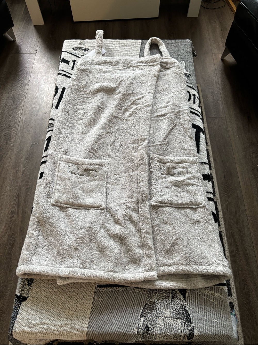 Plush Towel Wrap Dress - Gray “ fix L/XL - Picture 4 of 4